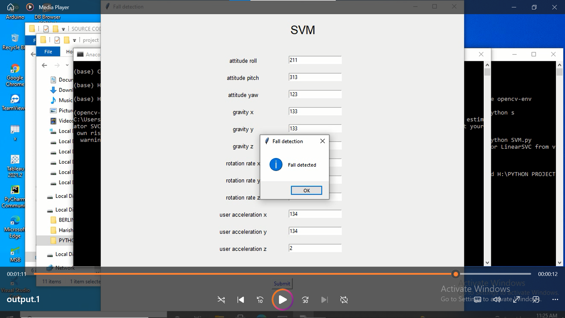 Fall Detection Using Motion Sensor Data Human Falling Detection Algorithm Based On Multi Sensor Data Fusion With SVM